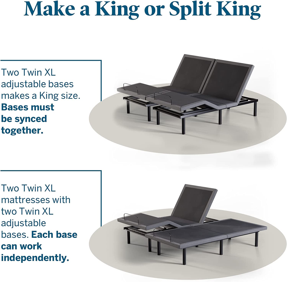 Long Single Adjustable Bed Base